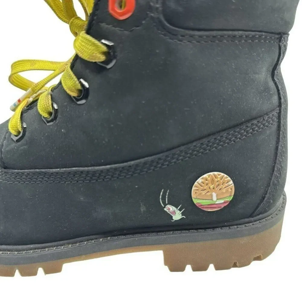 Timberland SpongeBob Boots‎ Boys Size 5 Black Yellow Good Waterproof Limited